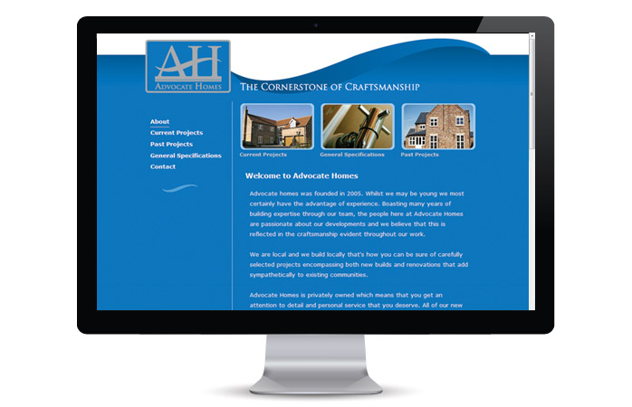 Advocate Homes website screenshot