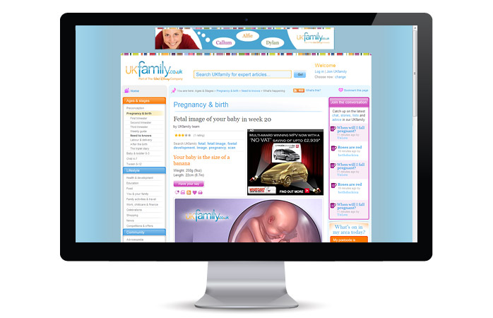 UKfamily website - Lead Designer
